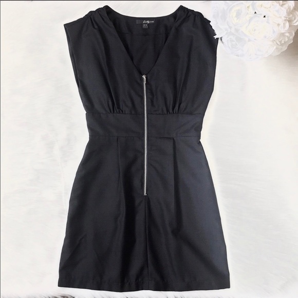 TWENTY ONE— Charcoal Pleated Dress - Picture 2 of 7